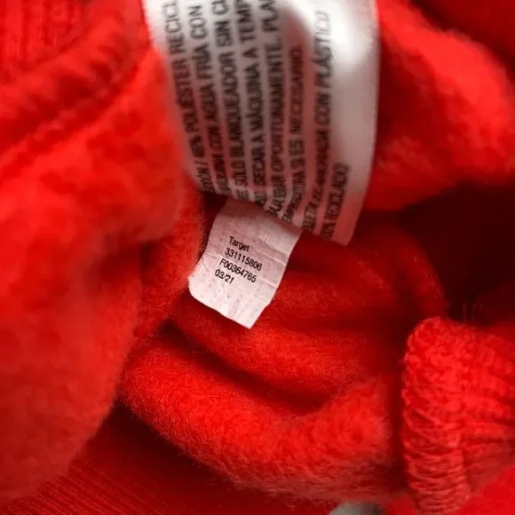 BCI CASUAL CROP CREW SWEATSHIRT TOP WOMENS/GIRLS Size XS in RED - Picture 6 of 10